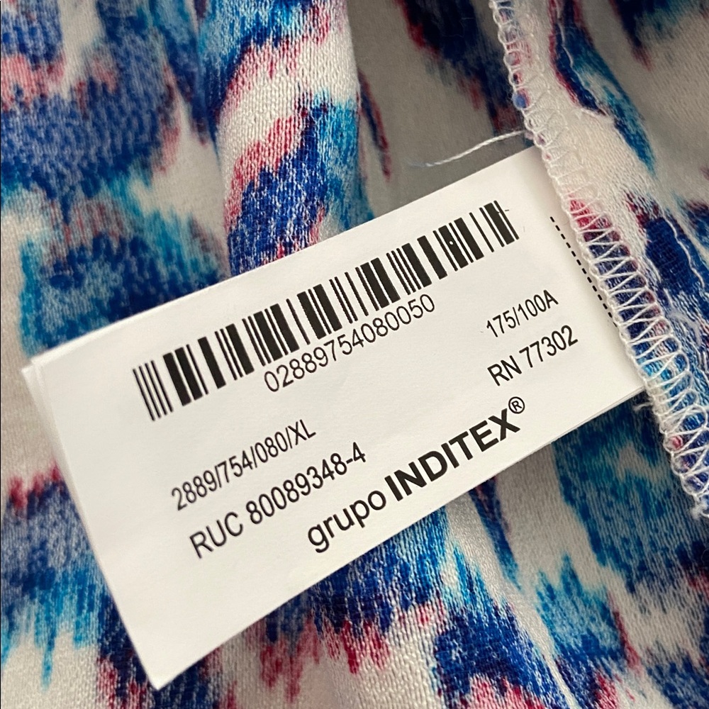 Zara Vibrant Blue and White Blouse size XL brand new length 30” bust 44” - Picture 6 of 12
